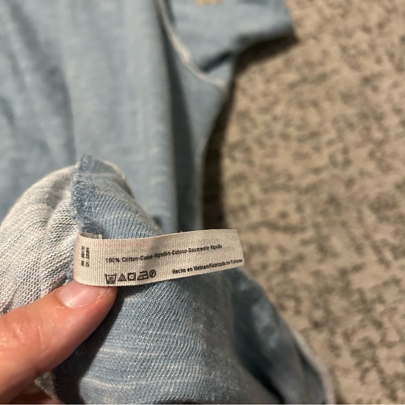 Free People FP Beach Dolman Blue Cotton Cowl Neck Long Sleeve Sweater Size OS - Picture 5 of 9